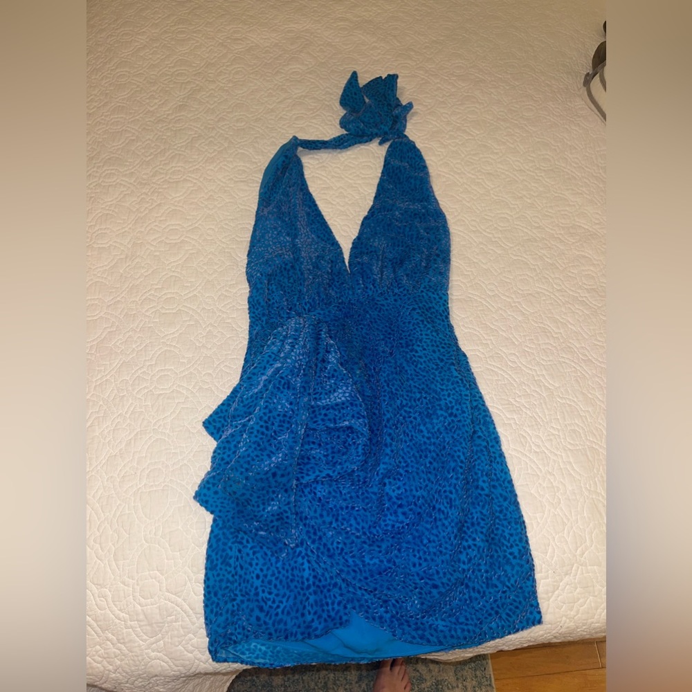 NBD blue mini dress size small